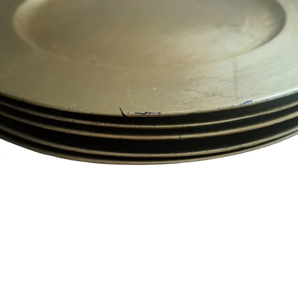 BOWRING tradition gold charger plates lacquered 13" round wedding holiday 12 - Picture 2 of 15